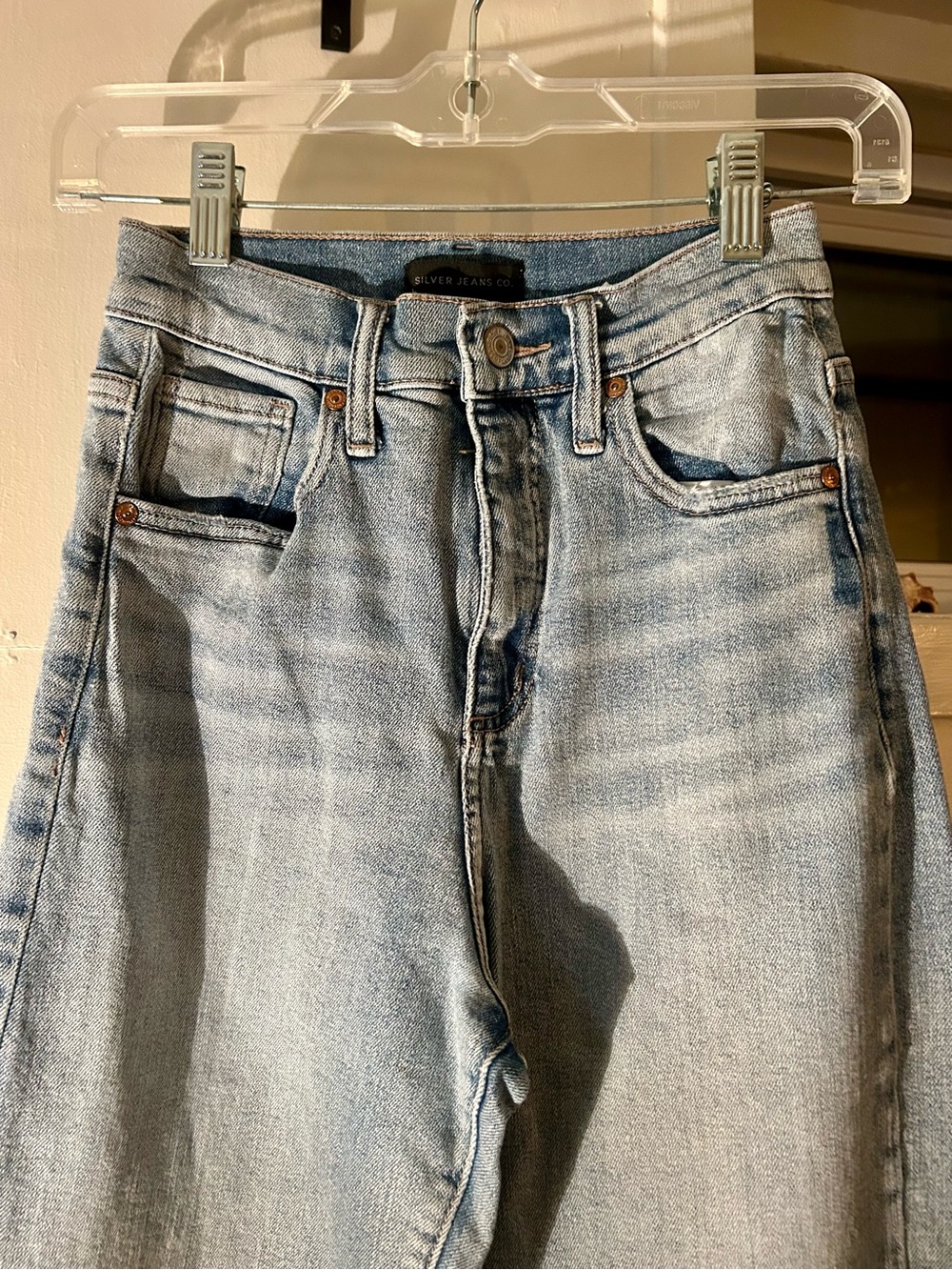 Light Wash Baggy Jeans by Silver Jeans